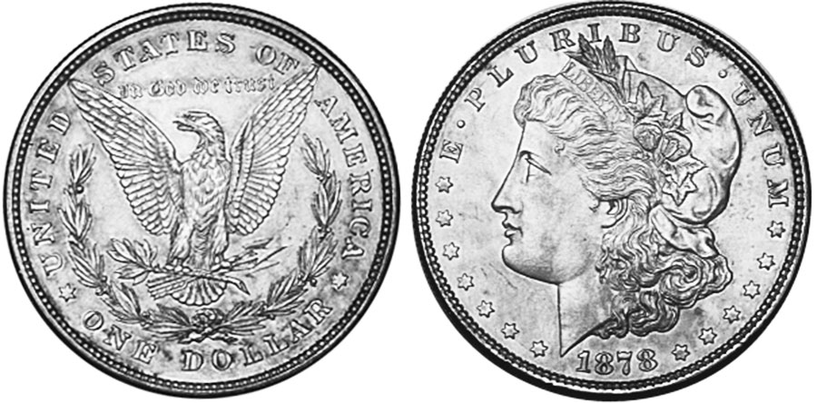 US coin 1 dollar 1878
