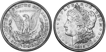 US coin 1 dollar 1878
