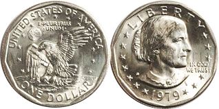 US coin 1 dollar 1979