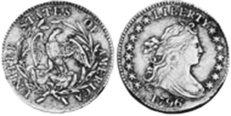UNS Münze dime 1796