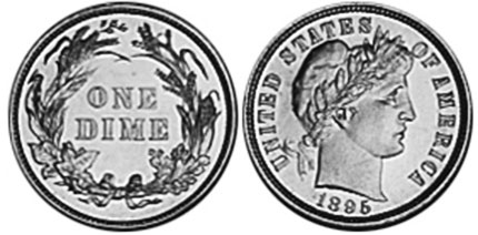 UNS Münze dime 1837