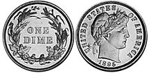 US coin dime 1837