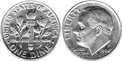 UNS Münze dime 1994