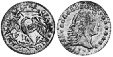 UNS Münze half dime 1795