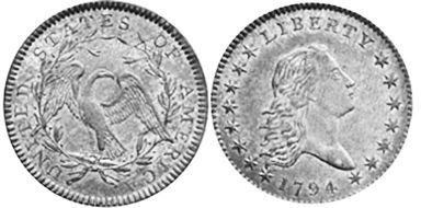 États-Unis pièce half dollar 1794
