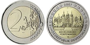 mynt Tyskland 2 euro 2007
