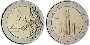 monnaie Allemagne 2 euro 2015