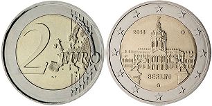 moneda Alemania 2 euro 2018