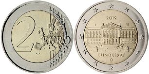 moneta Germania 2 euro 2019