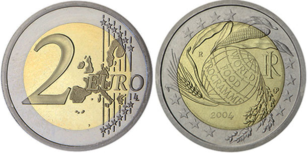 coin Italy 2 euro 2004