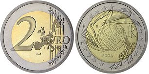moneda Italia 2 euro 2004