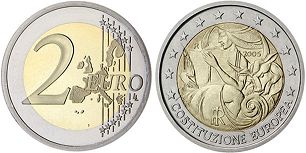 mynt Italien 2 euro 2005