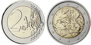 monnaie Italie 2 euro 2008
