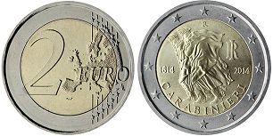 monnaie Italie 2 euro 2014