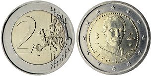moneta Italy 2 euro 2017