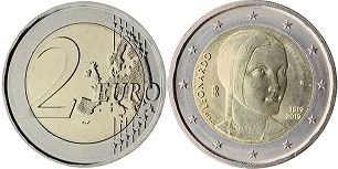 moneda Italia 2 euro 2019