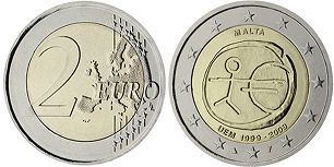 moneta Malta 2 euro 2009