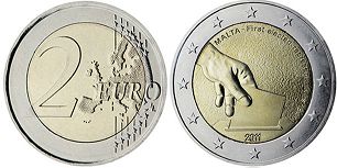 mynt Malta 2 euro 2011