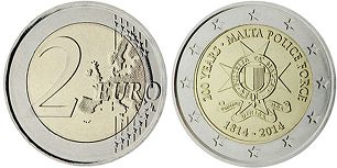 coin Malta 2 euro 2014