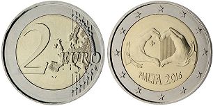 coin Malta 2 euro 2016
