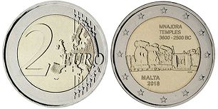 moneda Malta 2 euro 2018
