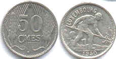 Luxembourg 50 centimes 1930