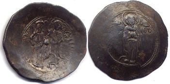 coin Byzantine Andronikos Iaspron trachy coin Byzantine Andronikos Iaspron trachy