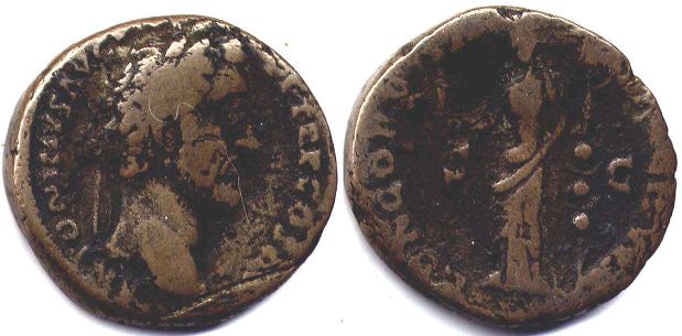 coin Roman Empire Antoninus Pius As coin Roman Empire Antoninus Pius As