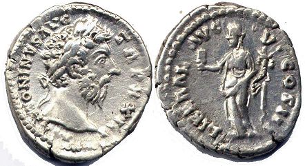 coin Roman Empire Marcus Aurelius denarius