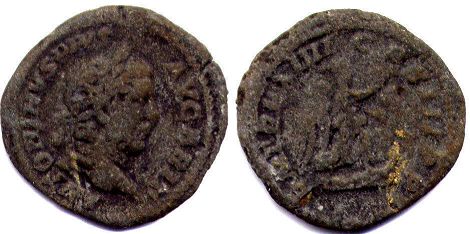 coin Roman Empire Caracalla denarius
