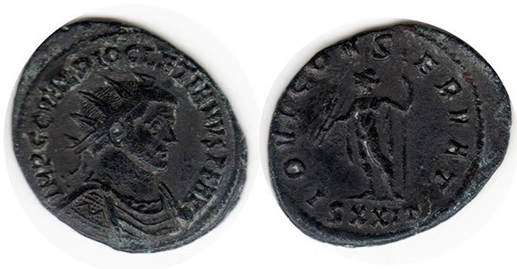 coin Roman Empire Diocletian antoninianus coin Roman Empire Diocletian antoninianus