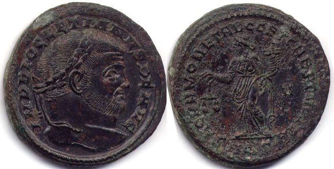 coin Roman Empire Diocletian follis coin Roman Empire Diocletian follis