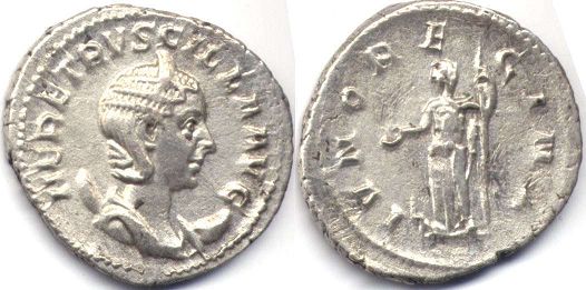 coin Roman Empire Herennia Etruscilla antoninianus