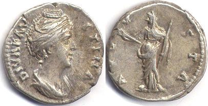 coin Roman Empire Faustina I denarius coin Roman Empire Faustina I denarius