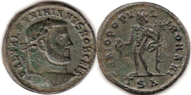 coin Roman Empire Galerius follis