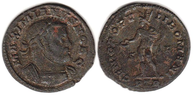 coin Roman Empire Galerius follis