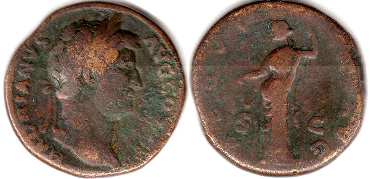 moneda Imperio Romano Hadrian Sestercio moneda Imperio Romano Hadrian Sestercio