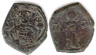 coin Byzantine John II Komnenos 1/2 tetarteron coin Byzantine John II Komnenos 1/2 tetarteron