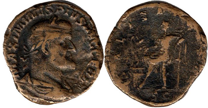 coin Roman Empire Maximinus I Thrax Sestertius coin Roman Empire Maximinus I Thrax Sestertius
