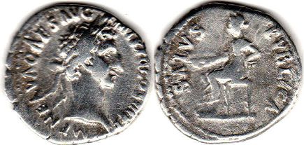 coin Roman Empire Nerva denarius