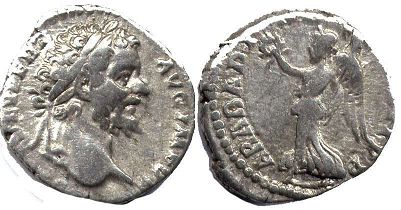 coin Roman Empire Septimius Severus denarius