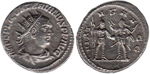 coin Roman Empire Valerian antoninianus coin Roman Empire Valerian antoninianus