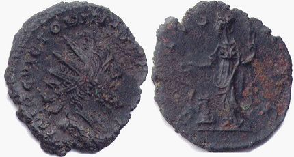 coin Roman Empire Victorinus antoninianus