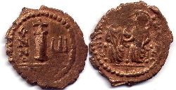 coin Byzantine Emperor Justin II 10 nummi coin Byzantine Emperor Justin II 10 nummi
