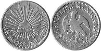 Mexico coin 1/2 real 1858