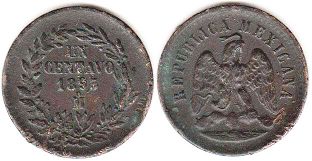 Mexico coin 1 centavo 1893
