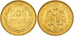 Mexico coin 2 pesos 1945