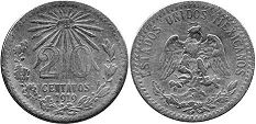 Mexico coin 20 centavos 1919