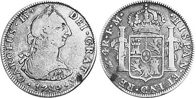 Mexico coin 4 reales 1789