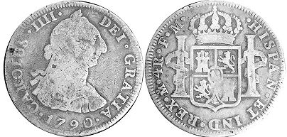 Mexico coin 4 reales 1790